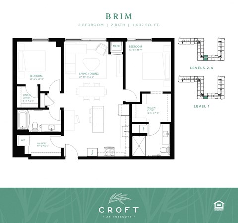 floor plan of the first level of the home